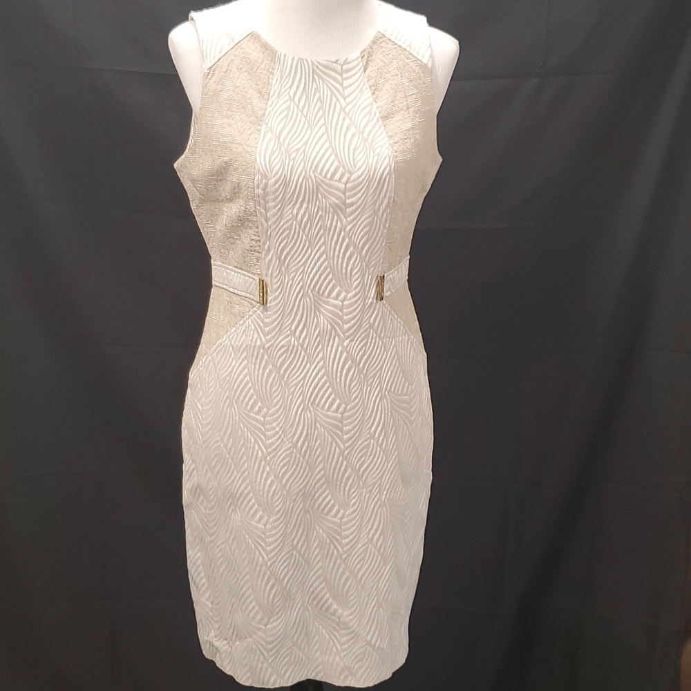 Calvin Klein Textured Midi Dress SZ 10